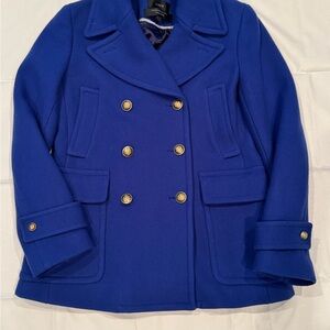 J. Crew Royal Blue Peacoat with Gold Buttons